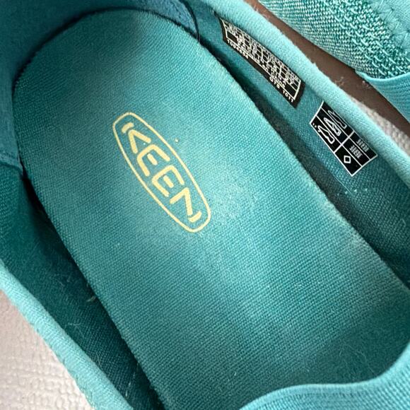 Keen Shoes Womens Size 10 Sienna Mary Jane Canvas Teal Slip On Flat - Picture 3 of 12